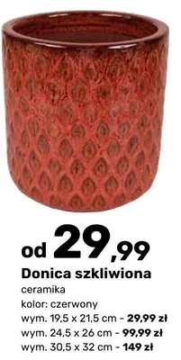 Donica szkliwiona ceramika promocja w Bricomarche