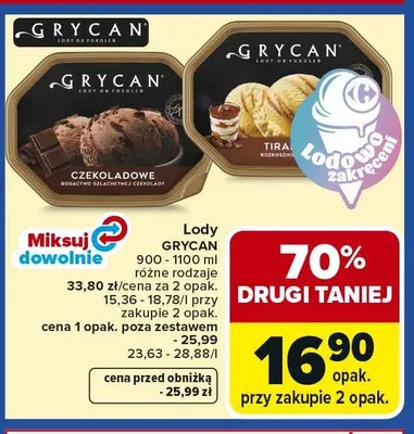 Lody Grycan Tiramisu promocja w Carrefour