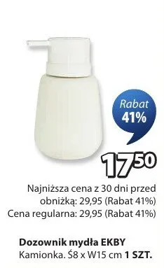Dozownik mydła EKBY promocja w Jysk