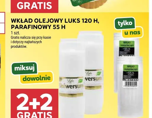 Wkład parafinowy Luks 55h promocja w Stokrotka