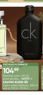 Męska woda toaletowa Calvin Klein Be promocja w Super-Pharm