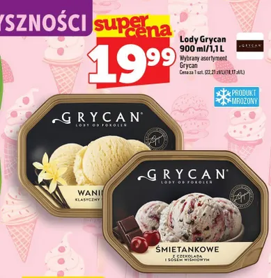 Lody Waniliowe Klasyczne Grycan promocja w TOPAZ