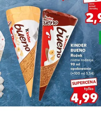 Lody rożek Kinder Bueno promocja w Kaufland