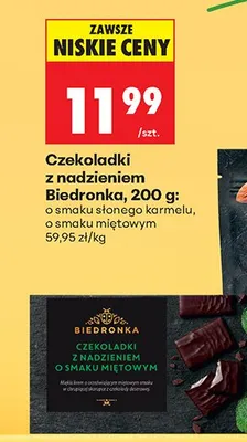 Czekoladki z nadzieniem o smaku miętowym promocja w Biedronka