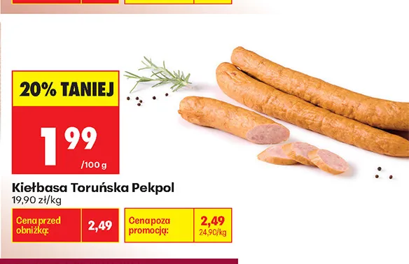 Kiełbasa Toruńska Pekpol promocja w Biedronka