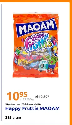 Cukierki rozpuszczalne Maoam Happy Fruttis promocja w Action