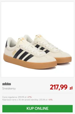 Sneakersy Adidas promocja w eobuwie.pl
