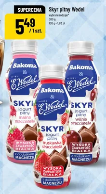 Skyr pitny Wedel Bakoma truskawka stracciatella promocja w POLOmarket