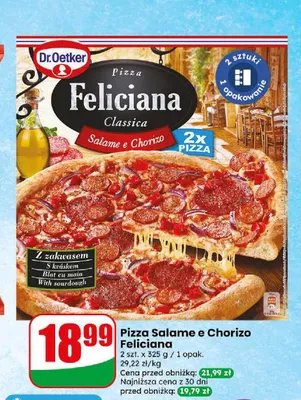 Pizza Salame e Chorizo Dr. Oetker Feliciana Classica promocja w Dino