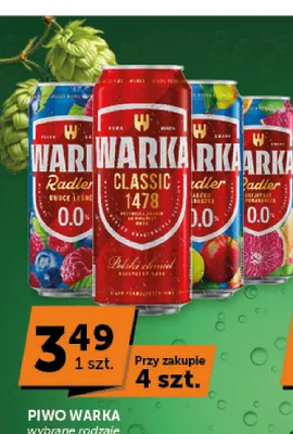 Piwo bezalkoholowe Warka Radler Grejpfrut z Pomarańczą promocja w Groszek