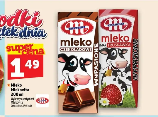 Mleko czekoladowe Wypasione Mlekovita promocja w TOPAZ