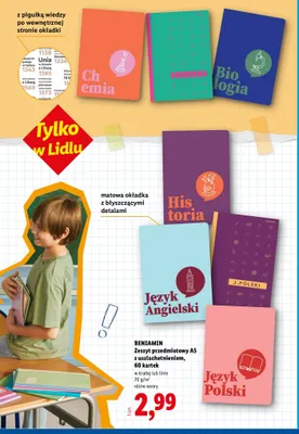 Zeszyt przedmiotowy A5 Historia Beniamin 60 kartek promocja w Lidl