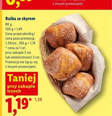 Bułka ze skyrem promocja w Lidl
