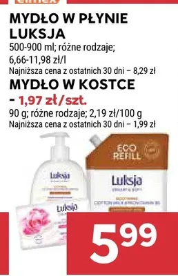 Mydło w płynie Luksja promocja w Stokrotka