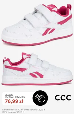 Buty dziecięce Reebok Royal Prime 2,0 promocja w CCC
