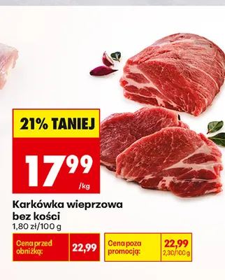 Karkówka wieprzowa bez kości promocja w Biedronka