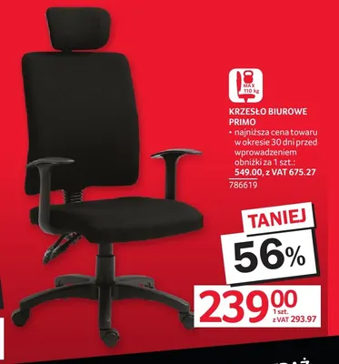 Krzesło biurowe Primo promocja w Selgros
