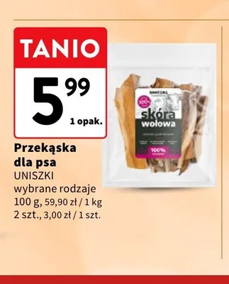Przekąska dla psa Uniszki skóra wołowa promocja w Intermarche