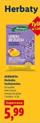 Herbatka funkcjonalna lekki brzuch, energia lub głowa promocja w Lidl