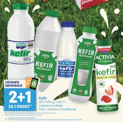 Kefir Kanka Naturalny promocja w Delikatesy Centrum