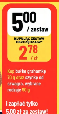 Zestaw Bułka grahamka i Szynka Od Szwagra promocja w POLOmarket