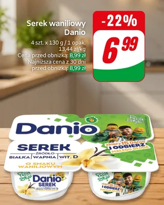 Serek waniliowy Danio 4-pak promocja w Dino
