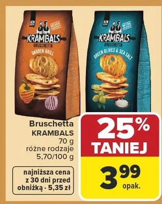Bruschetta Krambals Garden Grill promocja w Carrefour