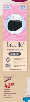 Bielizna menstruacyjna Facelle M promocja w Rossmann