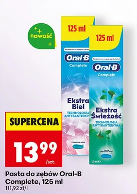 Pasta do zębów Complete Ekstra Biel promocja w Biedronka