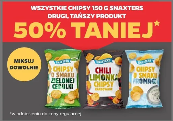 Chipsy o smaku zielonej cebulki Snaxters promocja w Netto