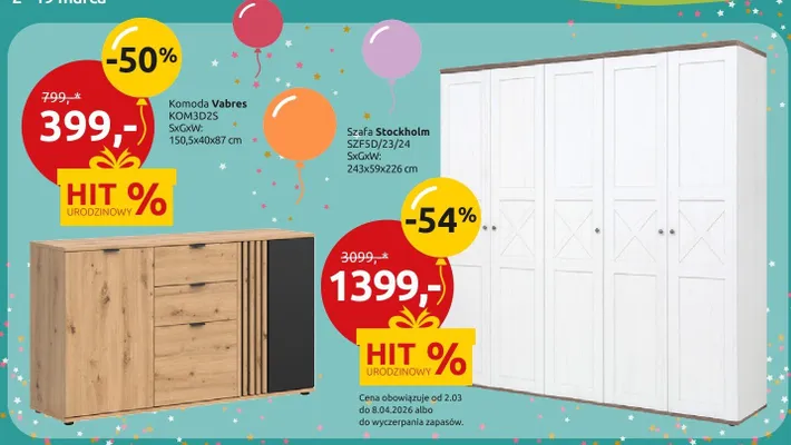 Komoda Vabres promocja w Black Red White
