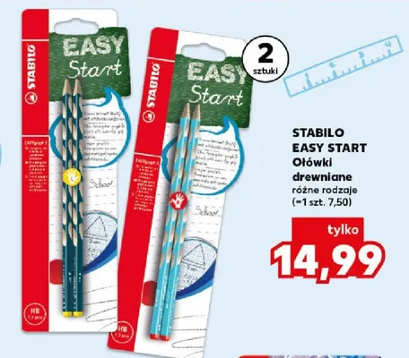 Ołówki drewniane Stabilo Easy Start 2-pak promocja w Kaufland