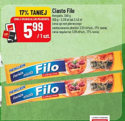 Ciasto Filo promocja w POLOmarket