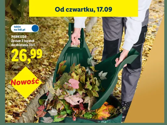 Zestaw 2 łopatek do zbierania liści Parkside 2-pak promocja w Lidl