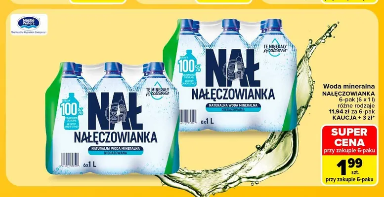 Woda mineralna Nałęczowianka 6-pak promocja w Carrefour