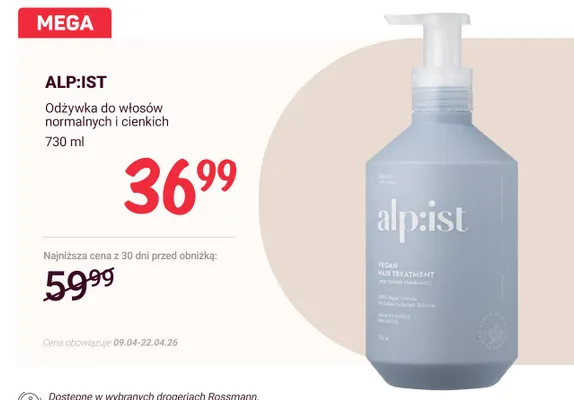 Odżywka do włosów normalnych i cienkich promocja w Rossmann