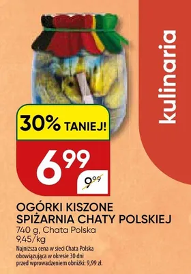 Ogórki kiszone promocja w Chata Polska