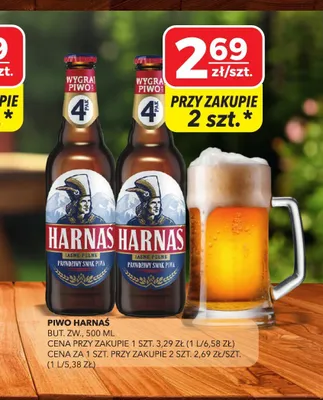 Piwo Harnaś Jasne Pełne promocja w Top Market