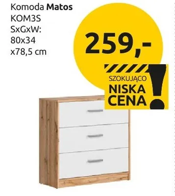 Komoda Matos KOM3S promocja w Black Red White