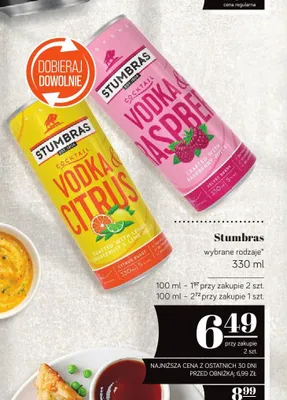 Napój alkoholowy Stumbras Vodka & Citrus promocja w POLOmarket