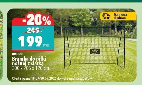 Bramka do piłki nożnej z siatką Umbro promocja w Biedronka Home