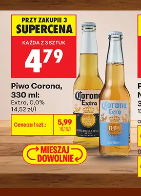 Piwo Corona Extra promocja w Biedronka