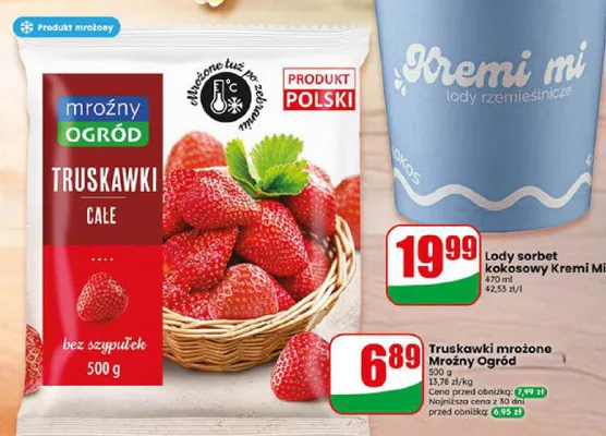 Truskawki mrożone Mroźny Ogród promocja w Dino