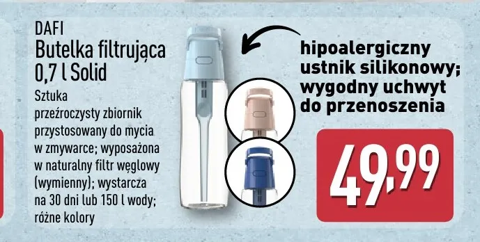 Butelka filtrująca Dafi Solid 0,7 l promocja w Aldi