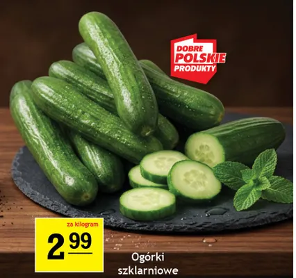 Ogórki szklarniowe promocja w Gram Market