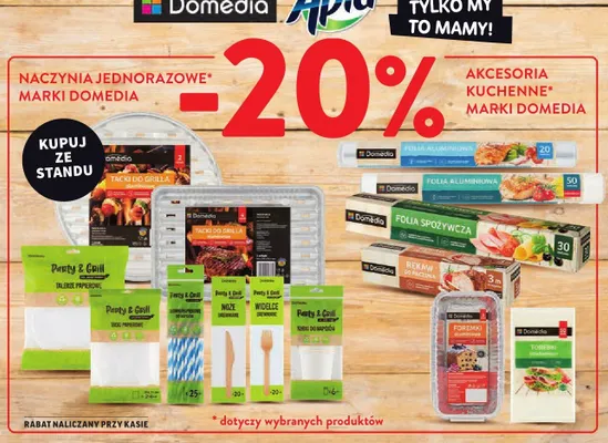 Tacki papierowe Party & Grill Domedia promocja w Intermarche