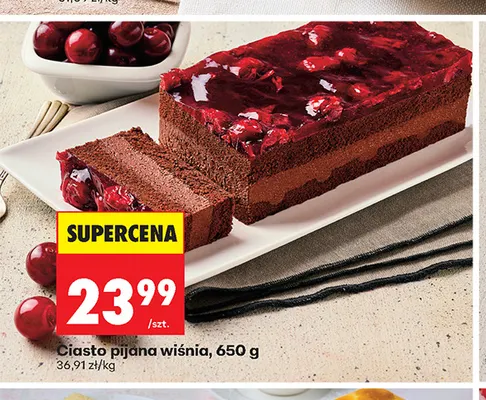 Ciasto pijana wiśnia promocja w Biedronka