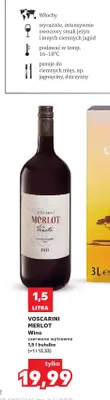Wino czerwone wytrawne Merlot Voscarini promocja w Kaufland