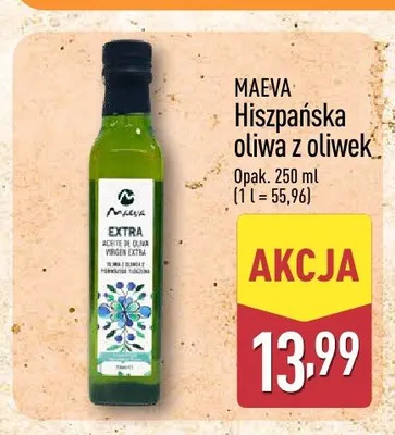 Hiszpańska oliwa z oliwek MAEVA promocja w Aldi