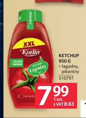 Ketchup łagodny Kotlin promocja w Selgros